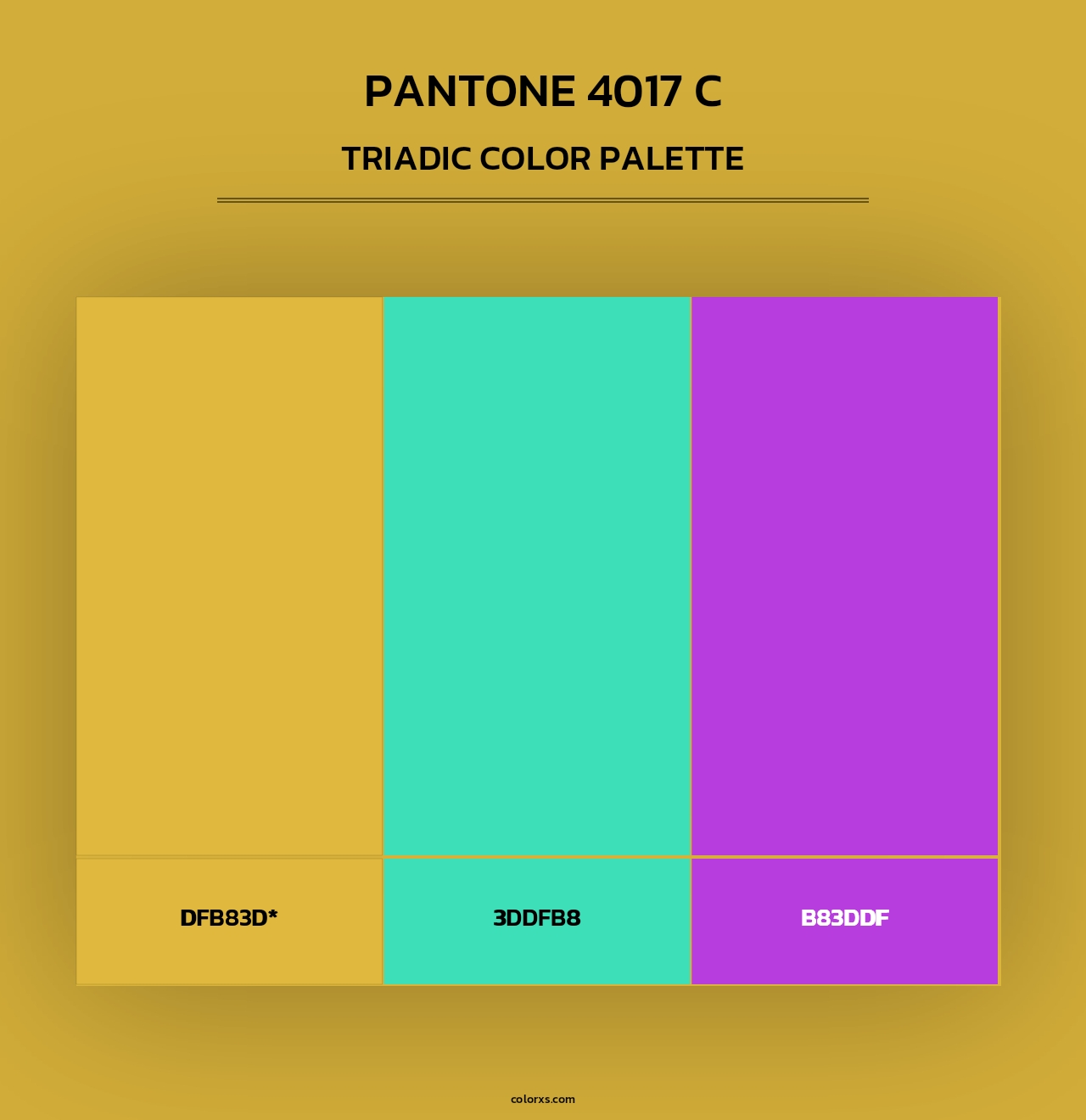 PANTONE 4017 C - Triadic Color Palette