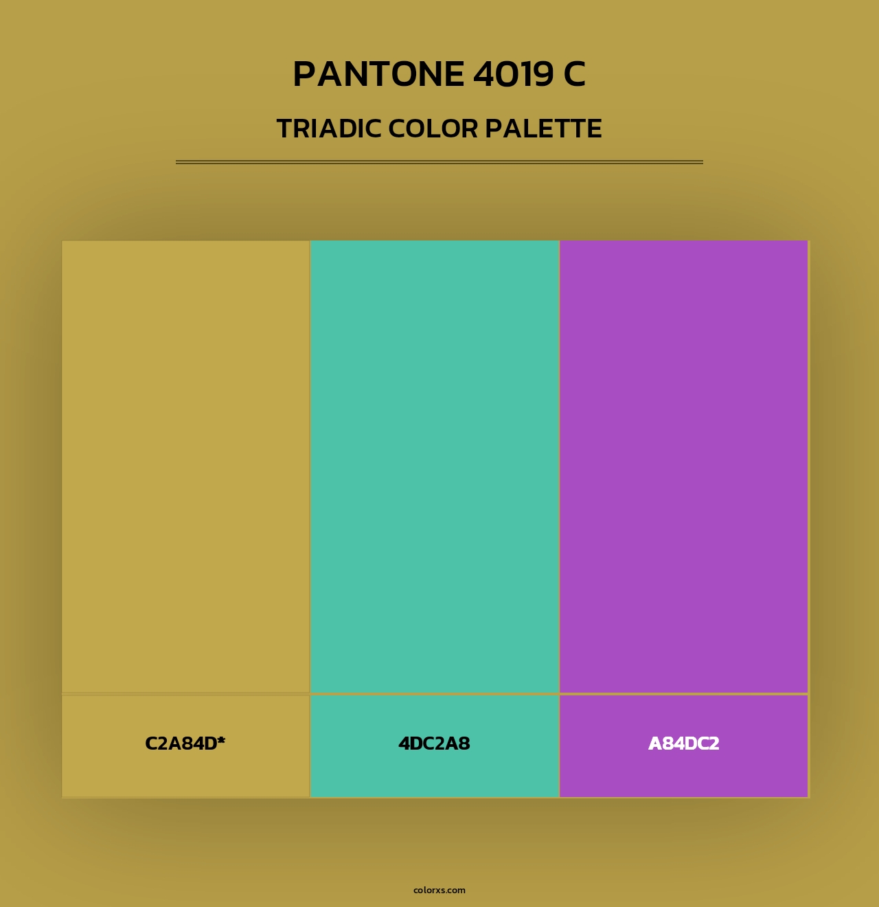 PANTONE 4019 C - Triadic Color Palette