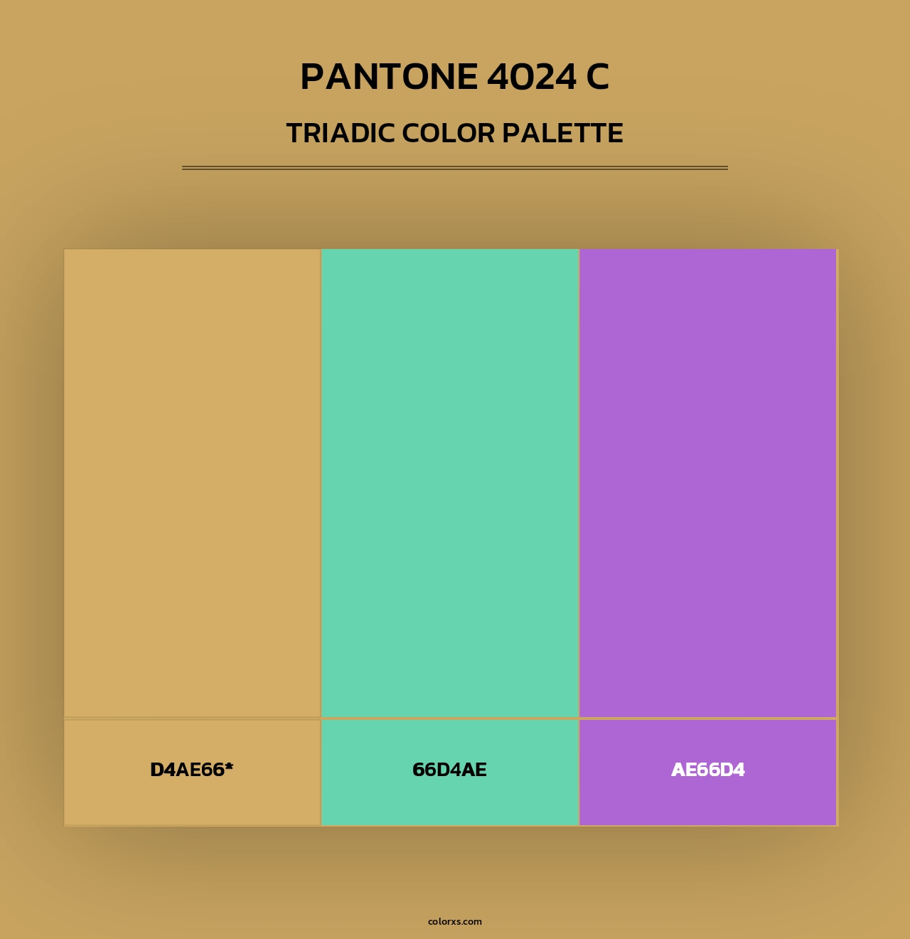 PANTONE 4024 C - Triadic Color Palette