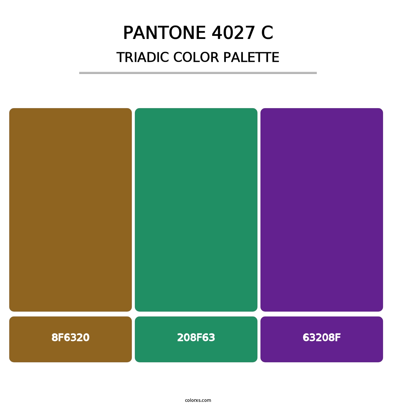 PANTONE 4027 C - Triadic Color Palette