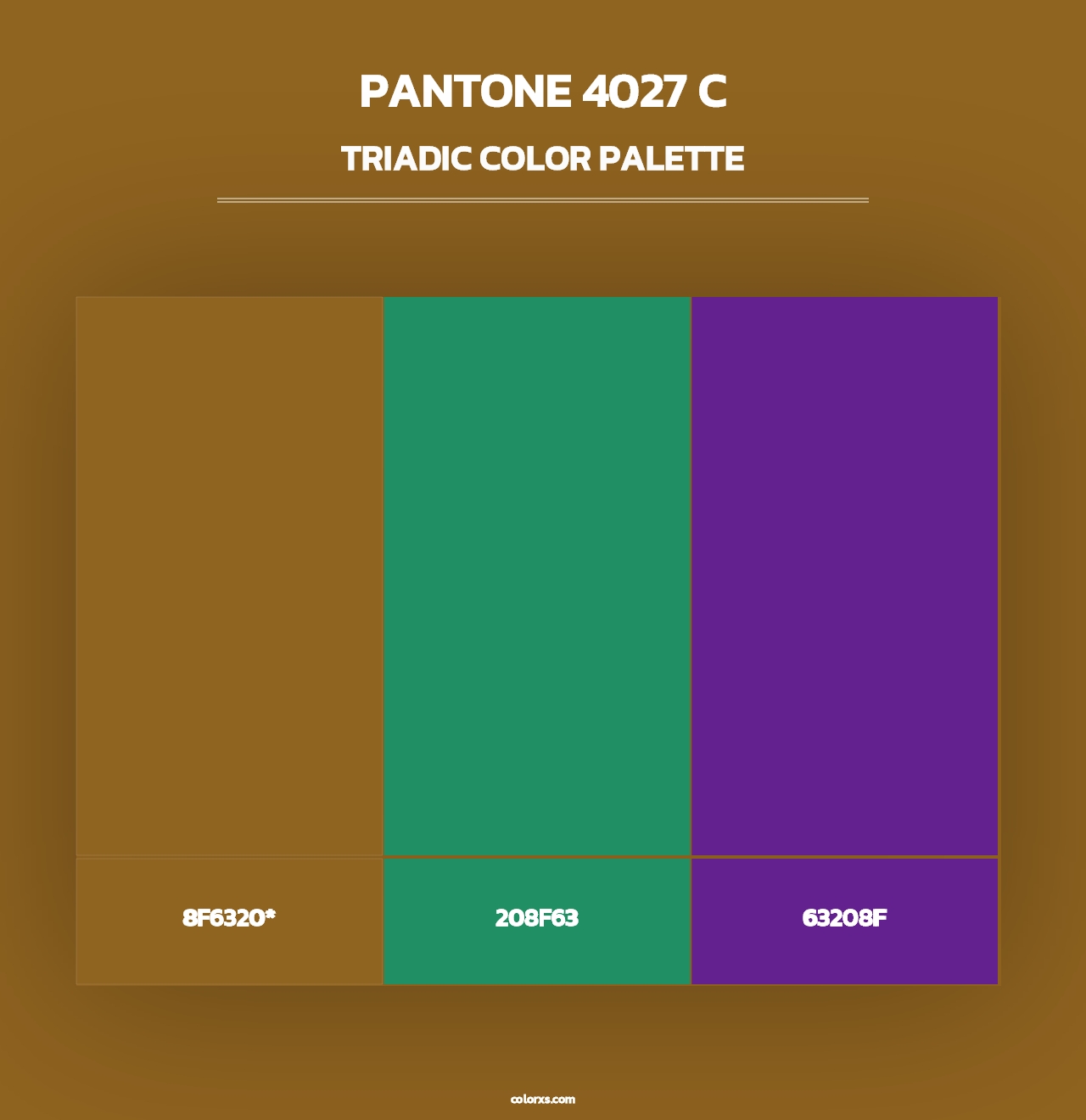 PANTONE 4027 C - Triadic Color Palette