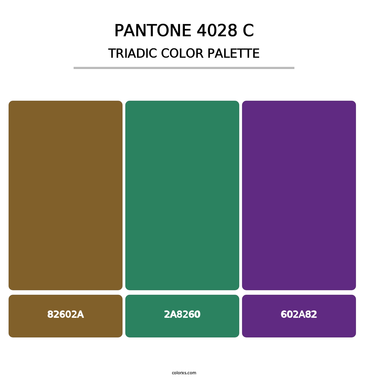 PANTONE 4028 C - Triadic Color Palette