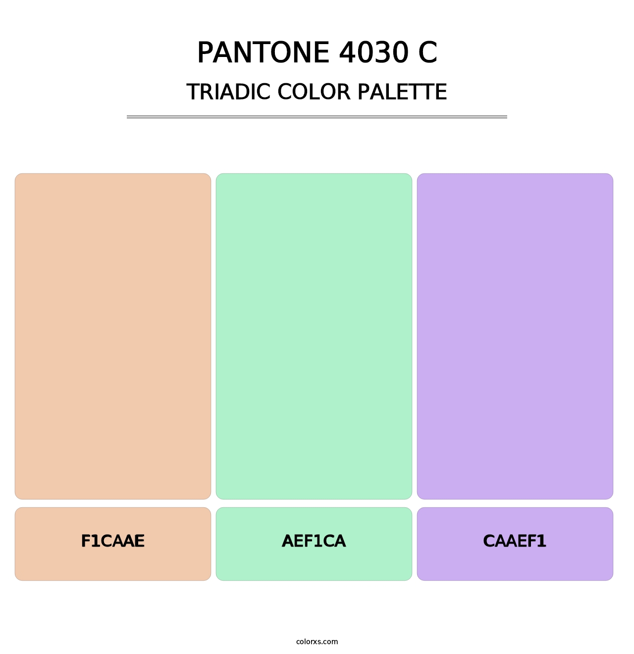 PANTONE 4030 C - Triadic Color Palette