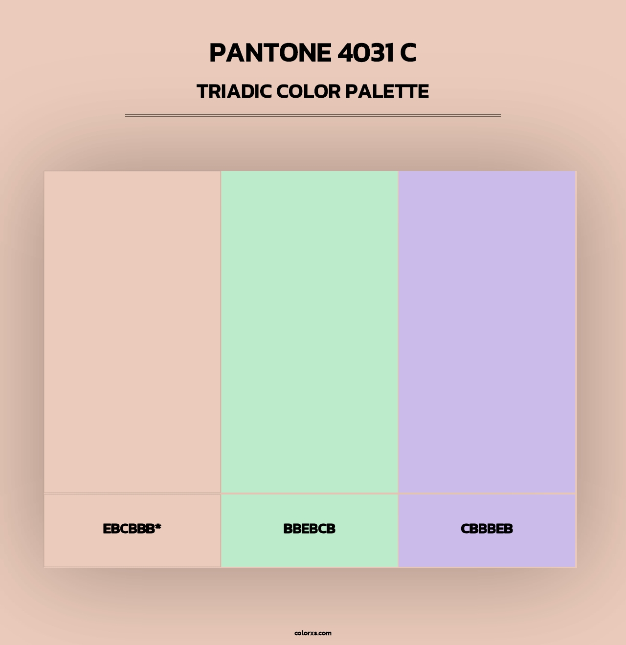 PANTONE 4031 C - Triadic Color Palette
