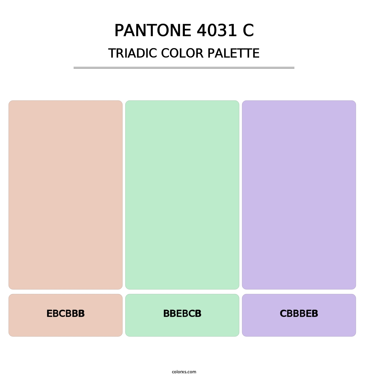 PANTONE 4031 C - Triadic Color Palette