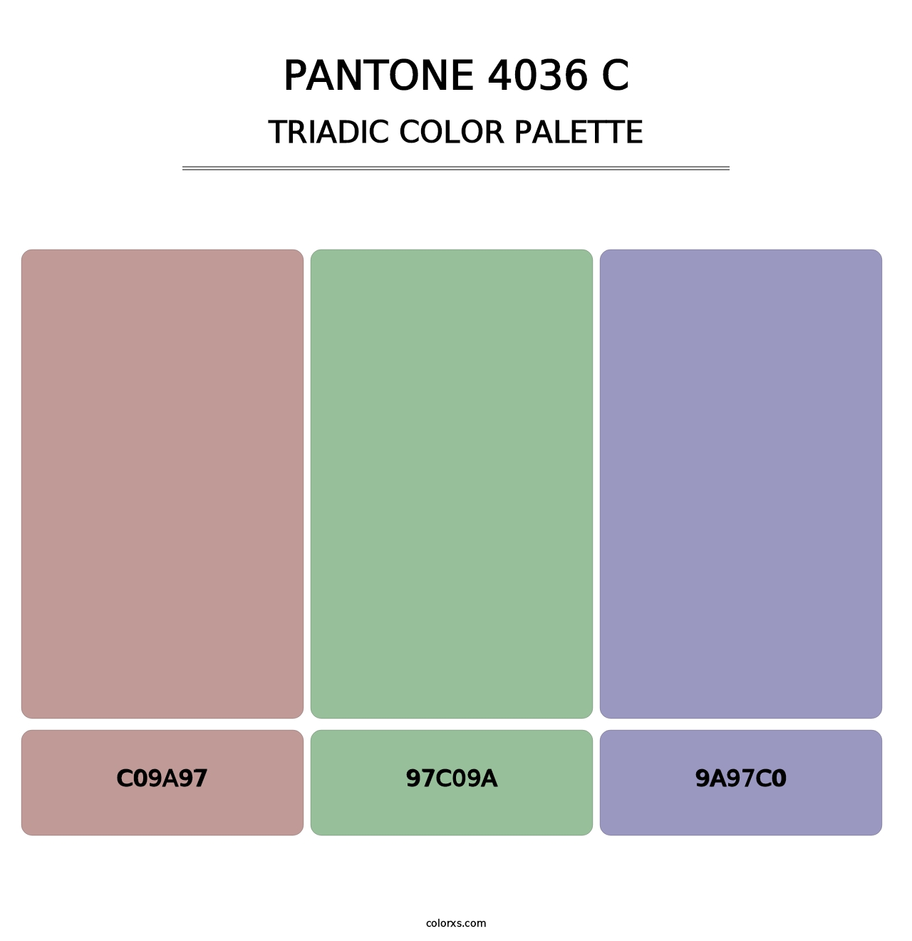 PANTONE 4036 C - Triadic Color Palette