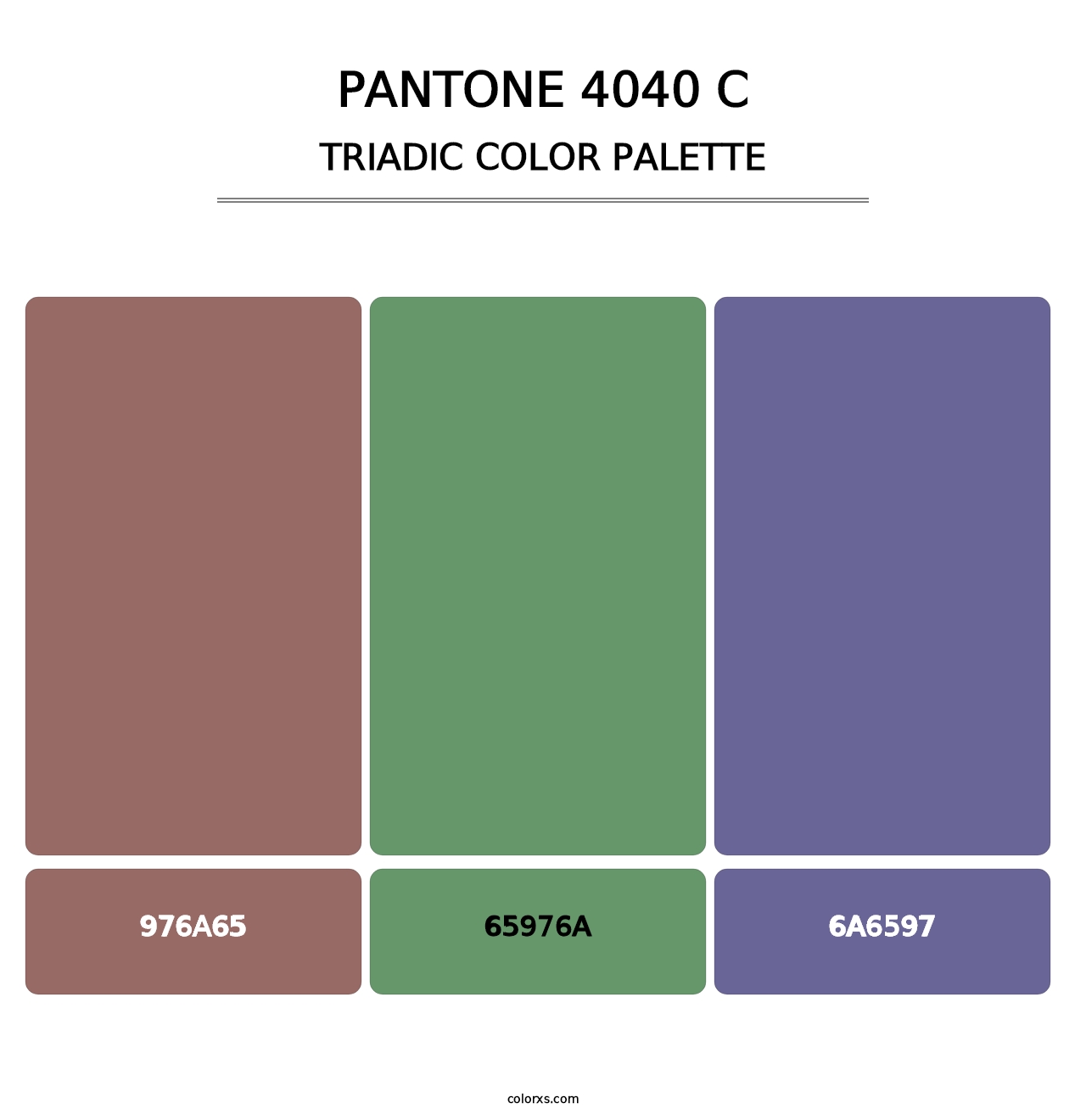 PANTONE 4040 C - Triadic Color Palette