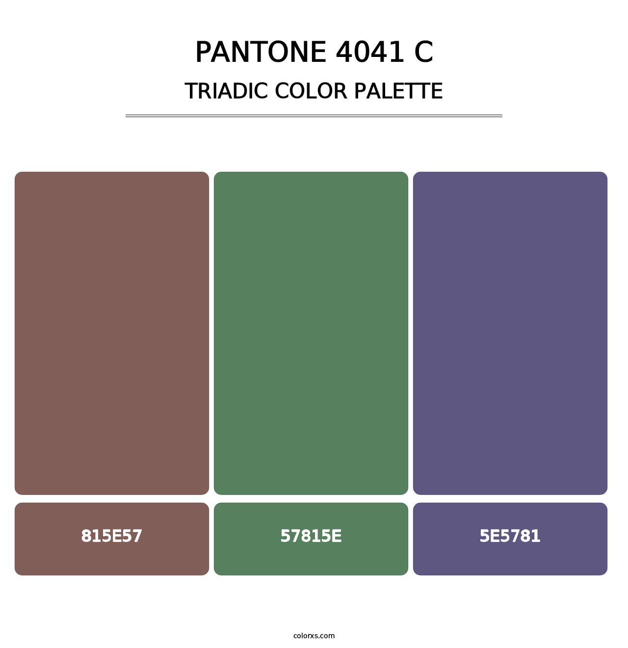 PANTONE 4041 C - Triadic Color Palette