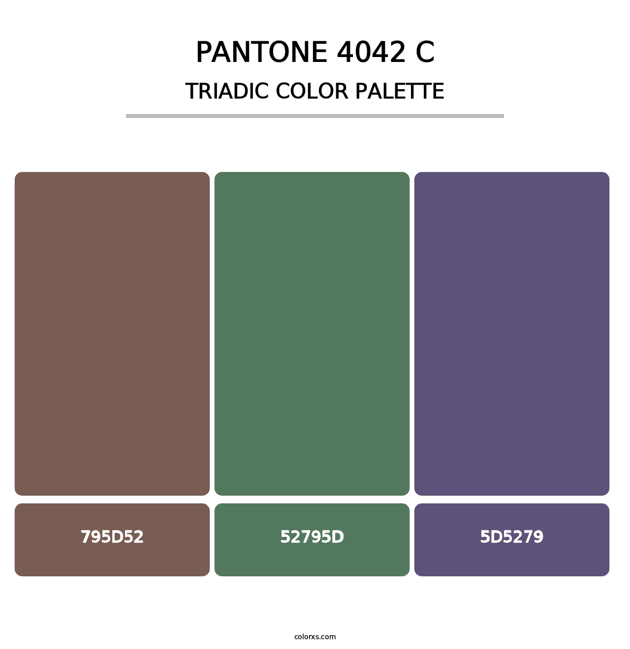 PANTONE 4042 C - Triadic Color Palette