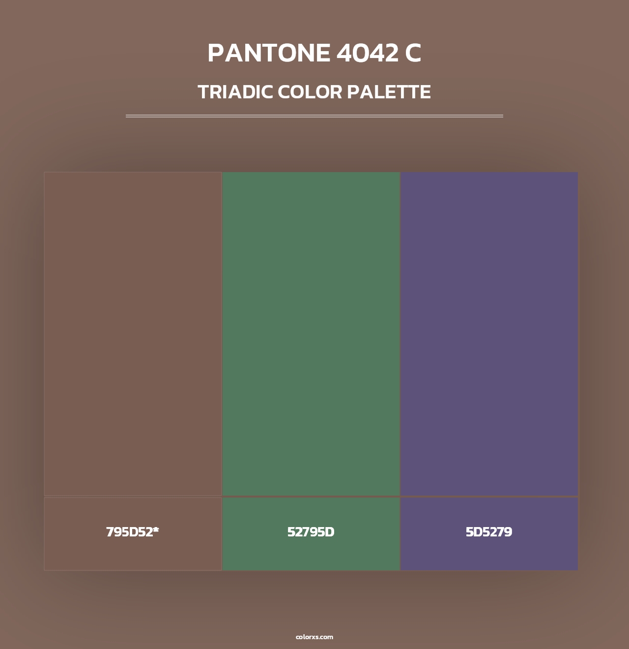 PANTONE 4042 C - Triadic Color Palette
