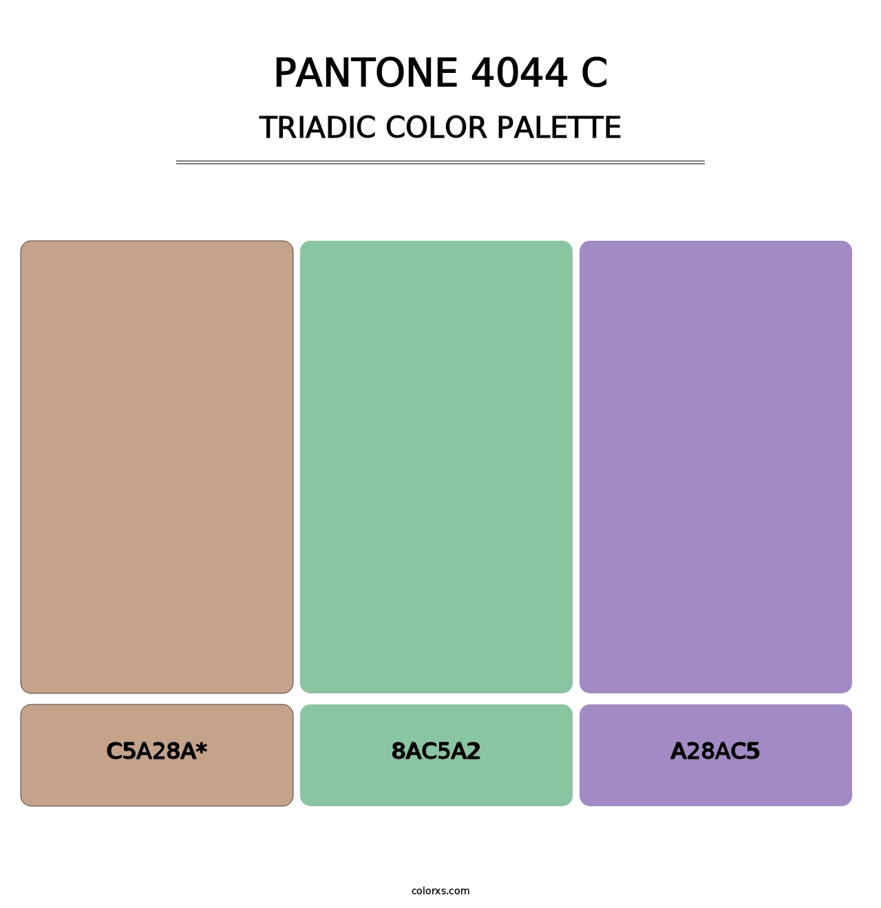 PANTONE 4044 C - Triadic Color Palette