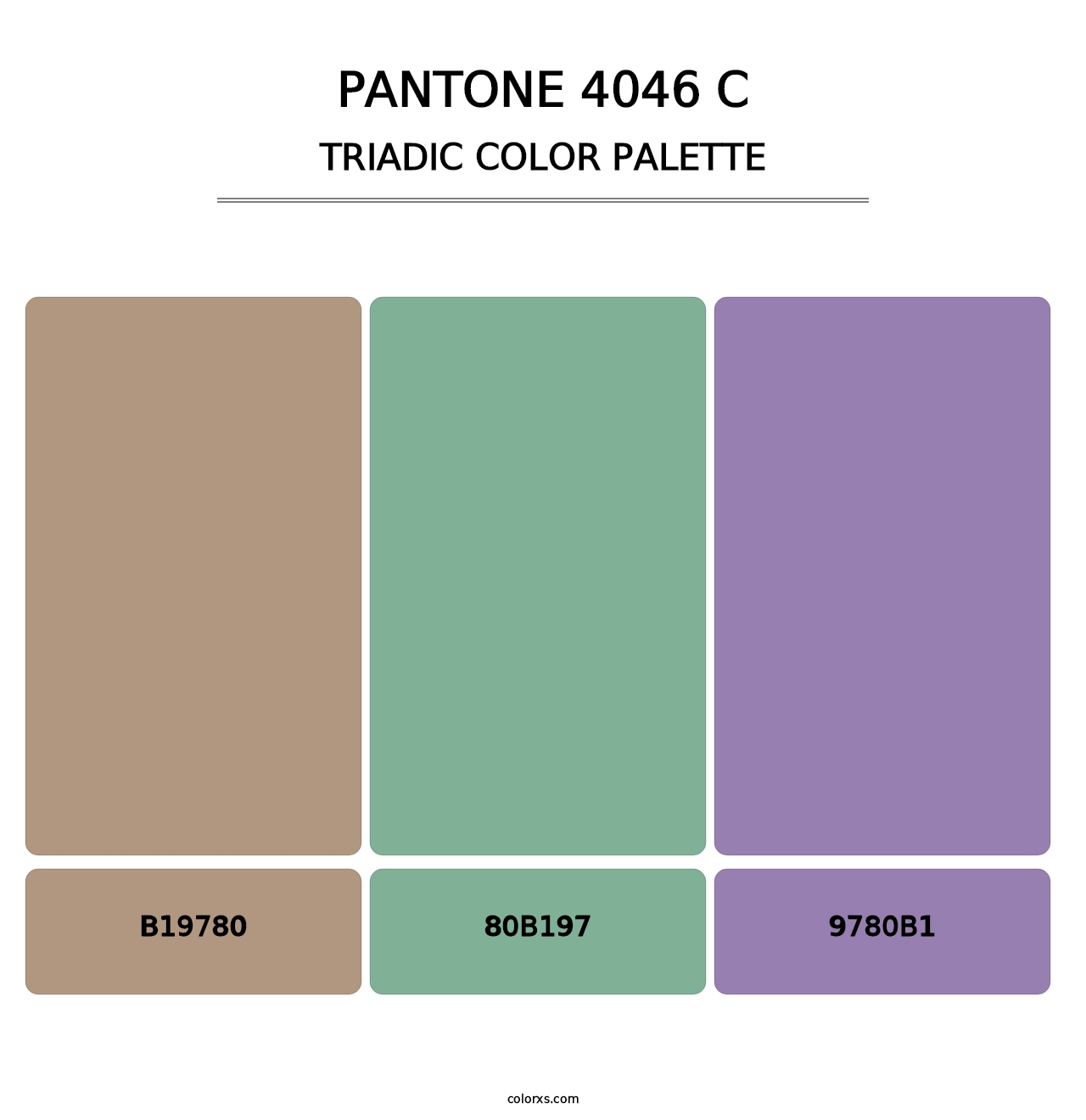 PANTONE 4046 C - Triadic Color Palette