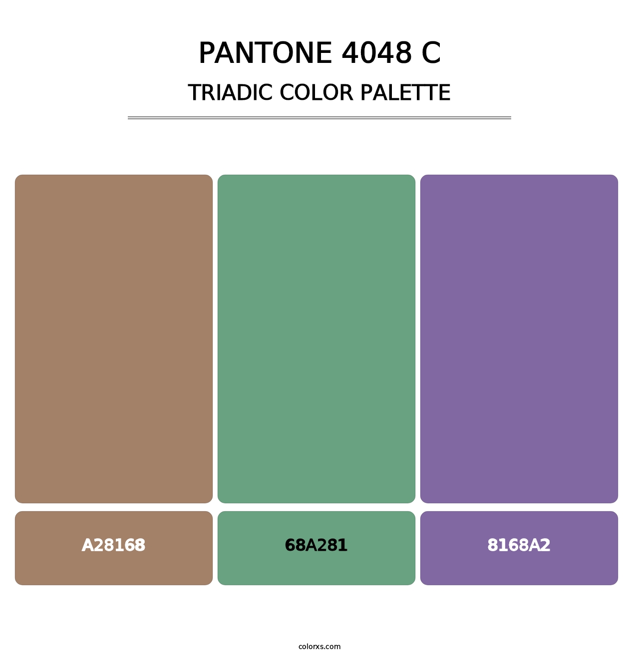 PANTONE 4048 C - Triadic Color Palette