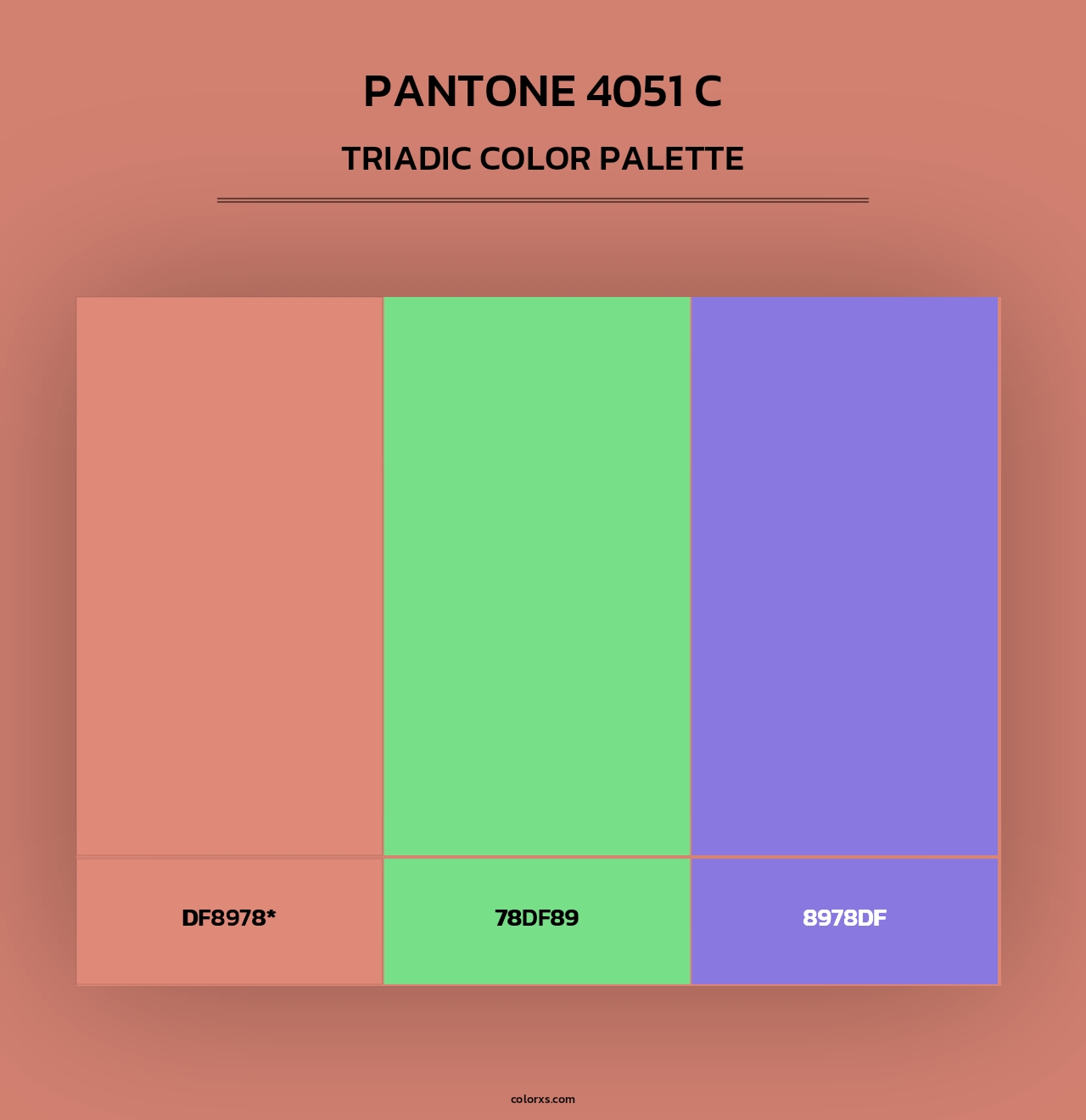 PANTONE 4051 C - Triadic Color Palette