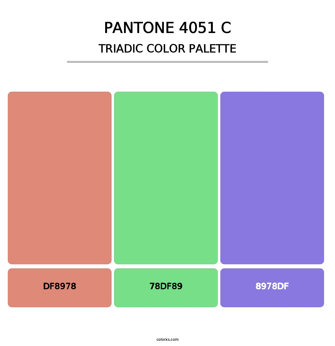 PANTONE 4051 C - Triadic Color Palette