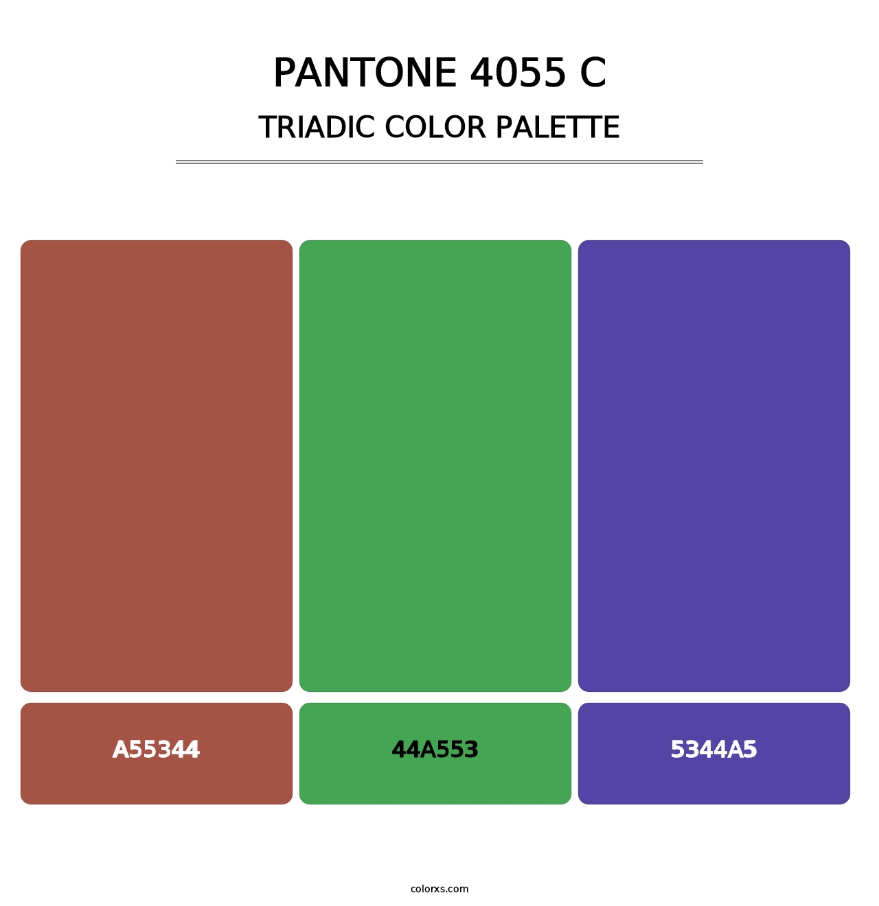 PANTONE 4055 C - Triadic Color Palette