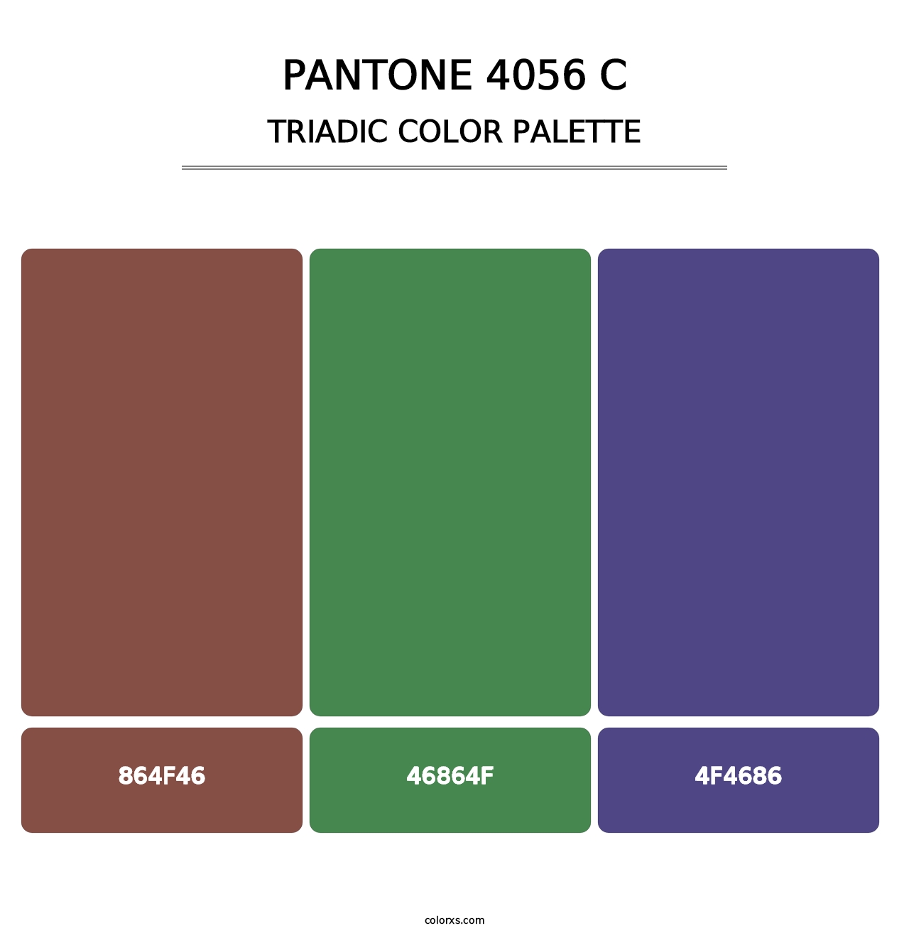 PANTONE 4056 C - Triadic Color Palette
