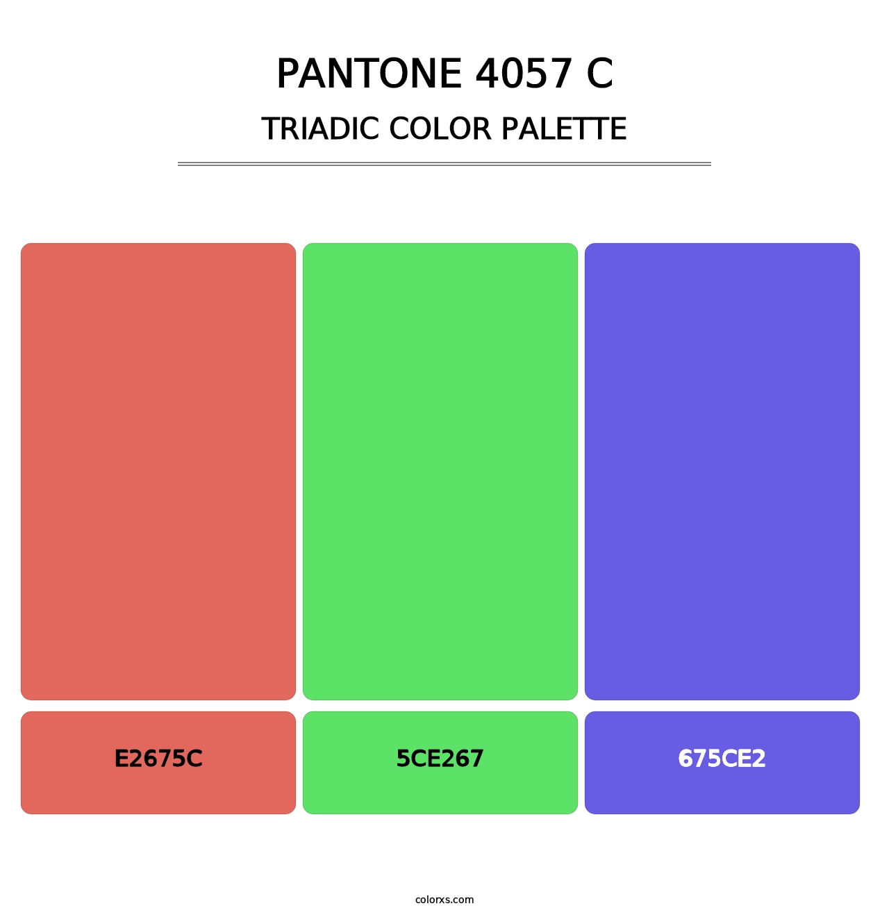 PANTONE 4057 C - Triadic Color Palette
