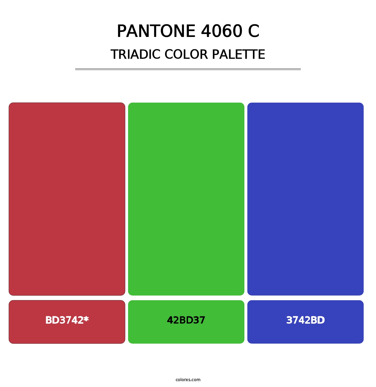 PANTONE 4060 C - Triadic Color Palette