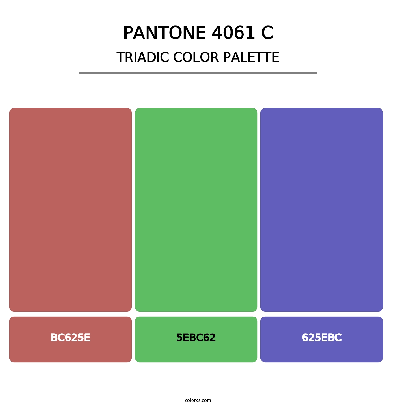 PANTONE 4061 C - Triadic Color Palette