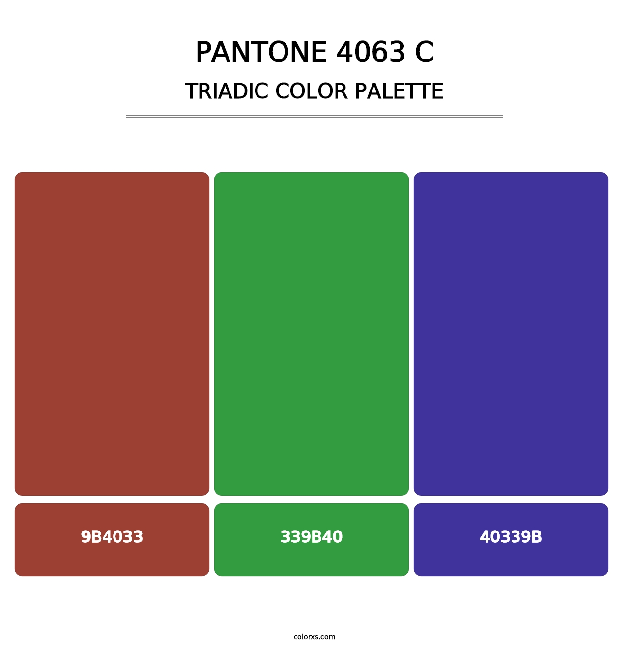 PANTONE 4063 C - Triadic Color Palette