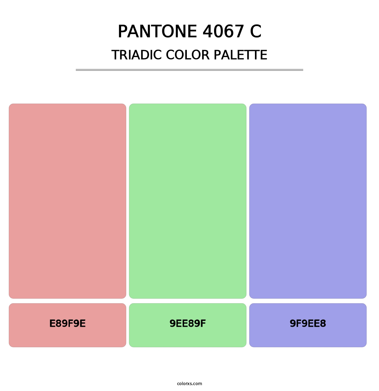 PANTONE 4067 C - Triadic Color Palette