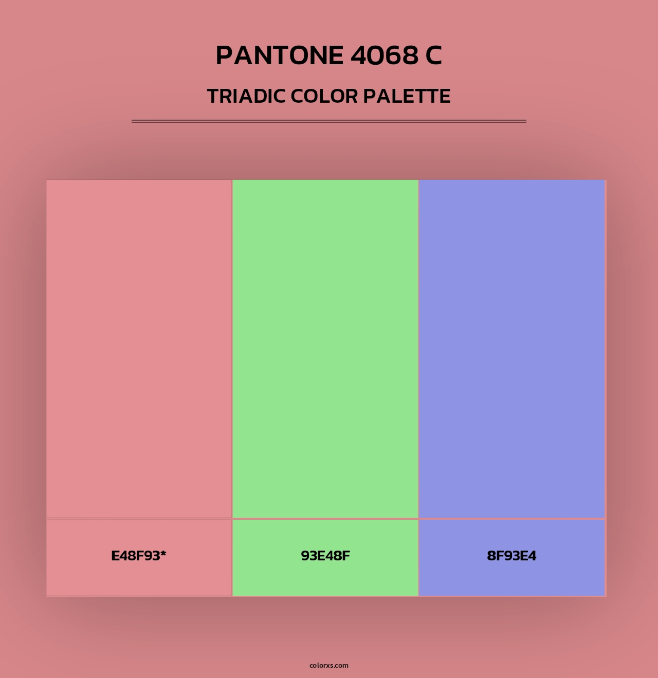 PANTONE 4068 C - Triadic Color Palette