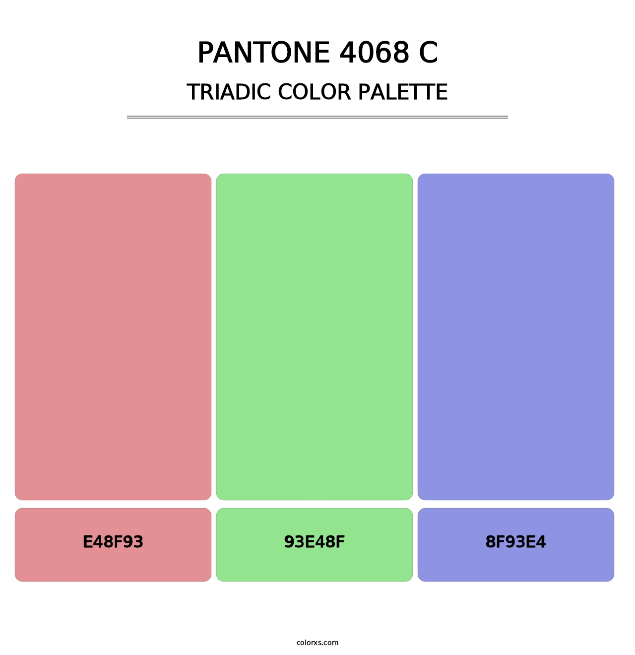 PANTONE 4068 C - Triadic Color Palette