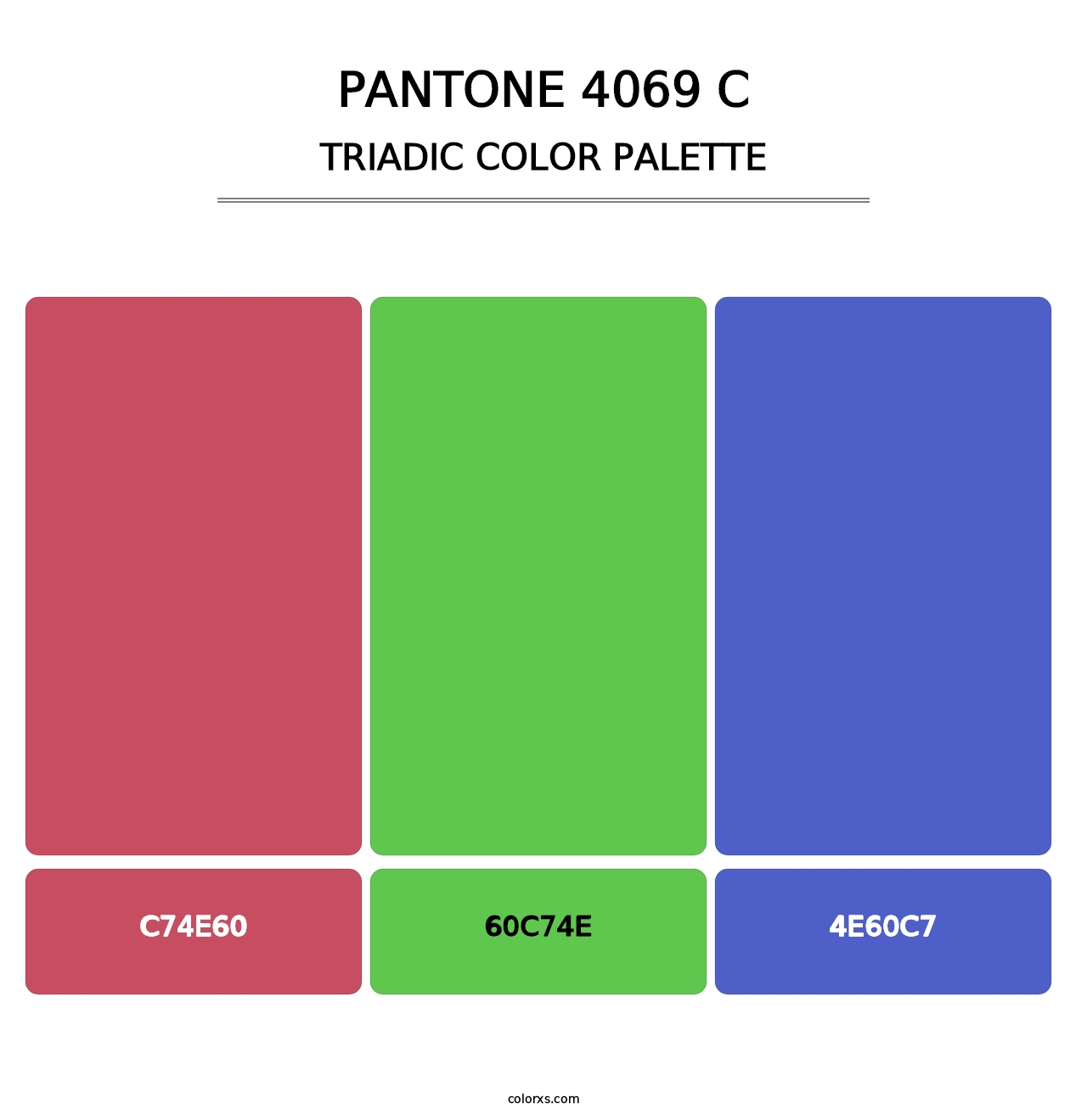 PANTONE 4069 C - Triadic Color Palette