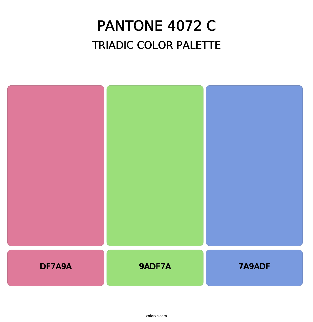 PANTONE 4072 C - Triadic Color Palette