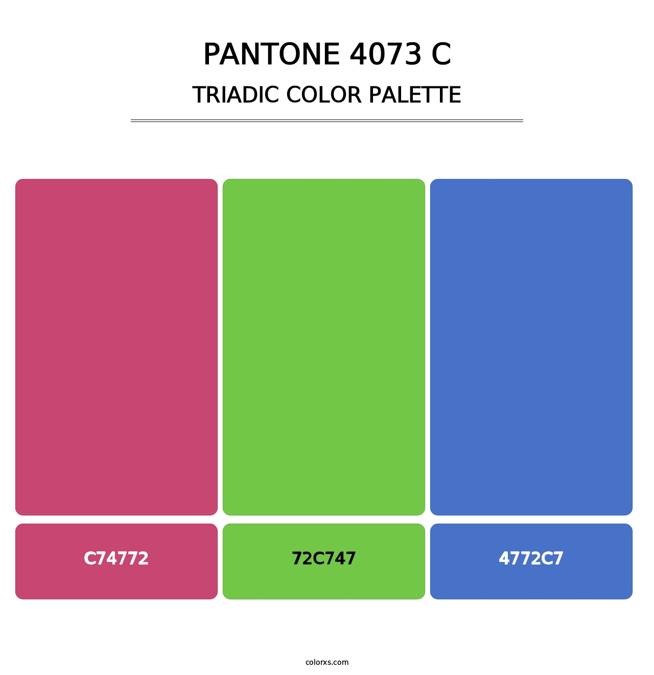 PANTONE 4073 C - Triadic Color Palette