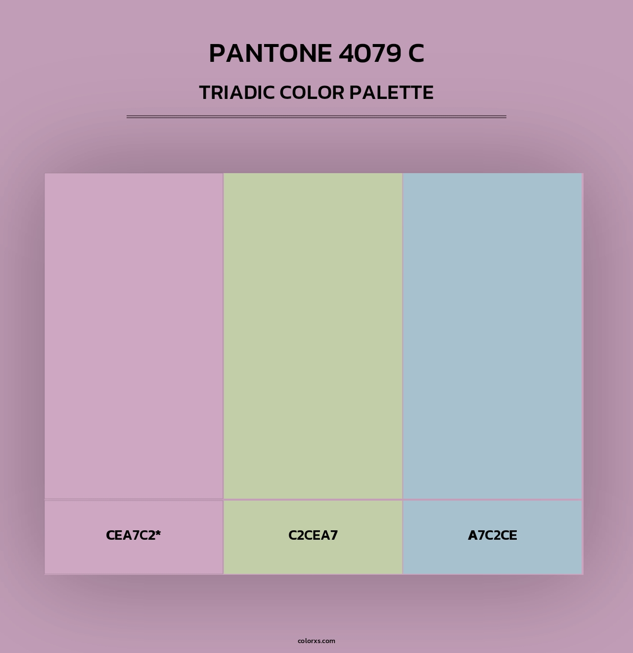 PANTONE 4079 C - Triadic Color Palette