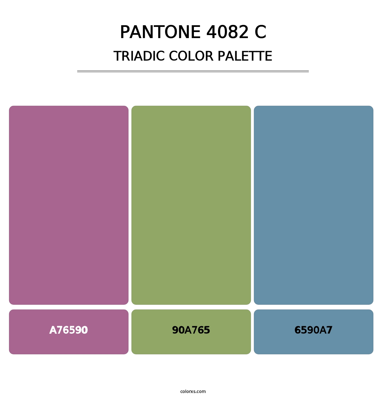 PANTONE 4082 C - Triadic Color Palette