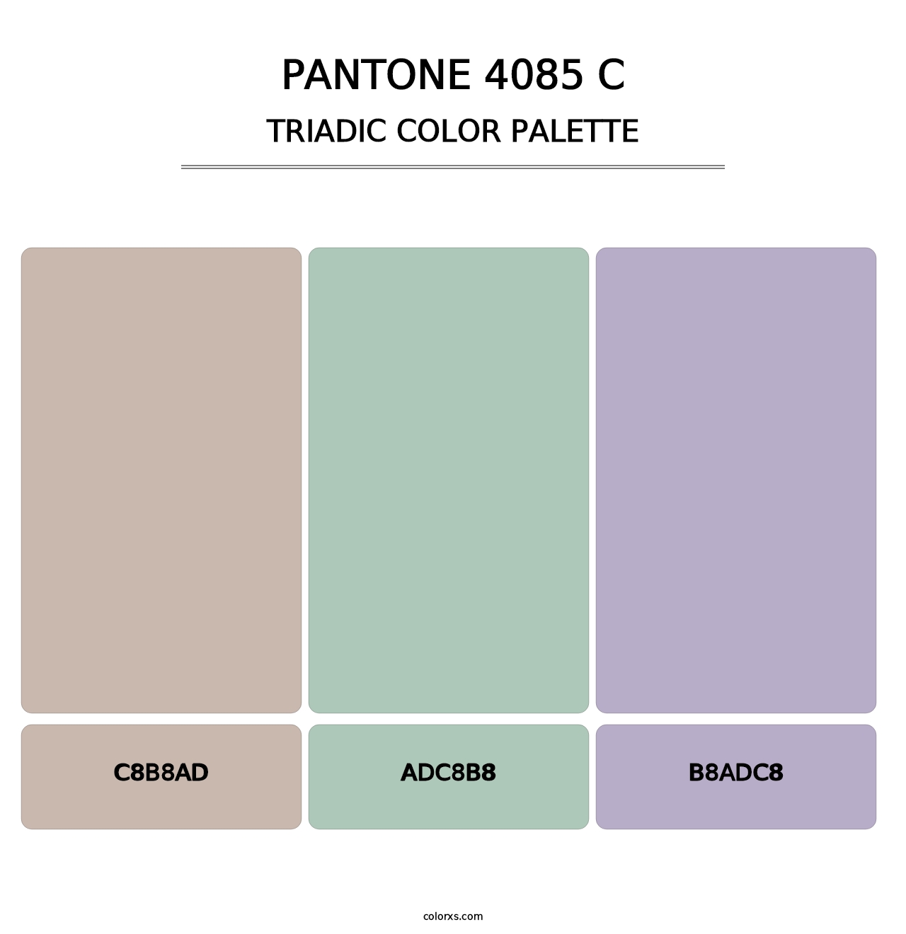 PANTONE 4085 C - Triadic Color Palette