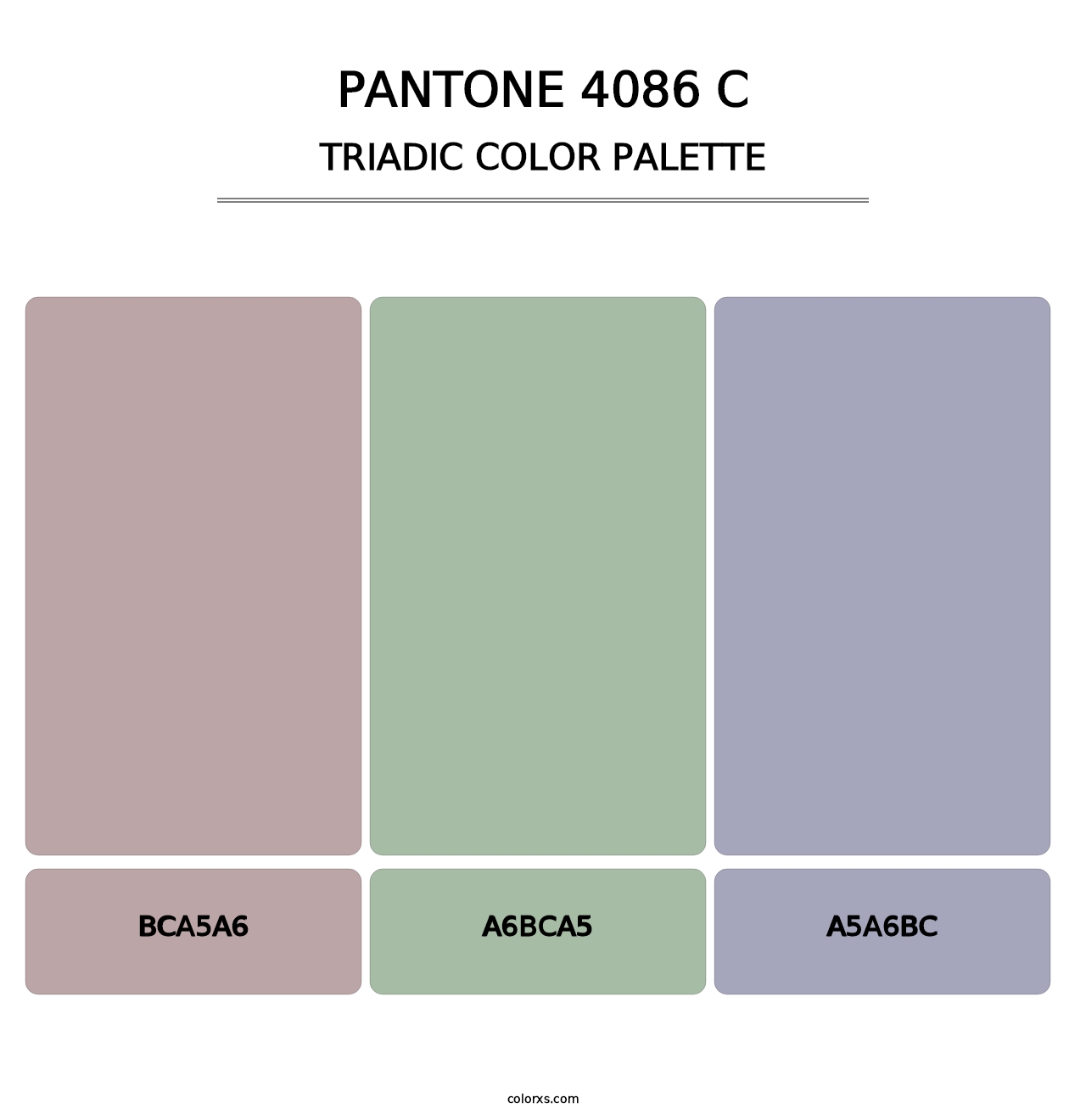 PANTONE 4086 C - Triadic Color Palette