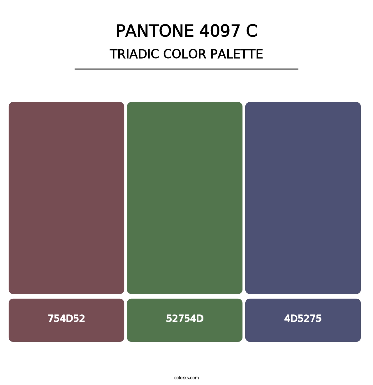PANTONE 4097 C - Triadic Color Palette