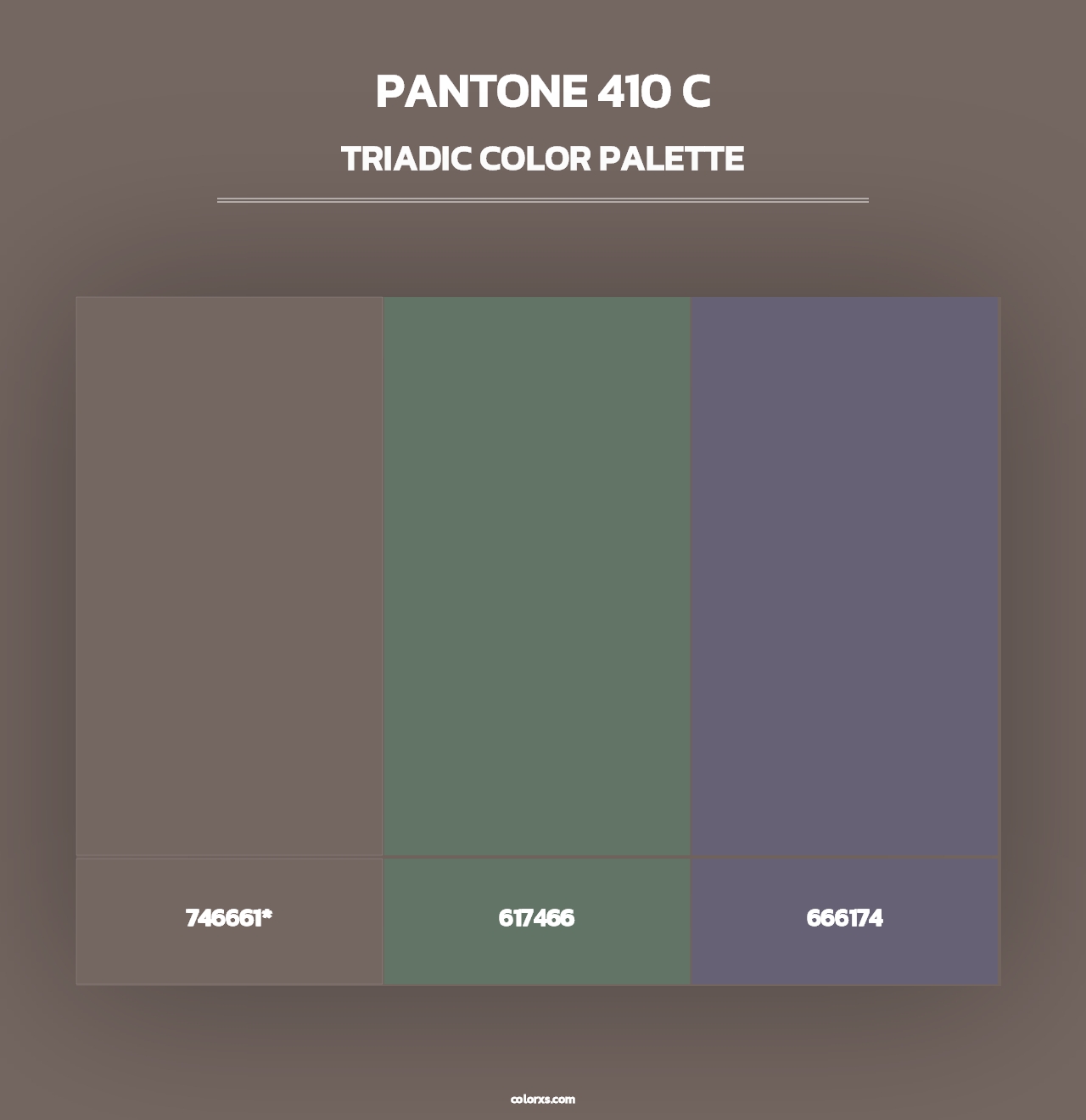 PANTONE 410 C - Triadic Color Palette
