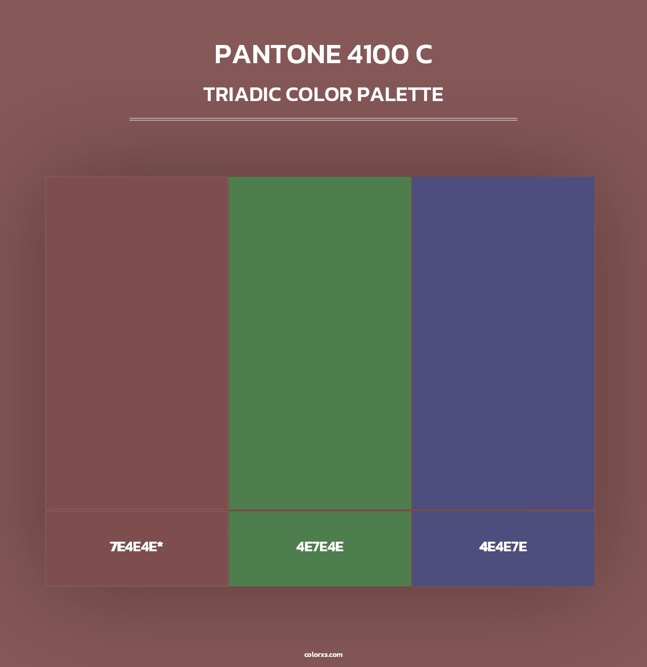 PANTONE 4100 C - Triadic Color Palette