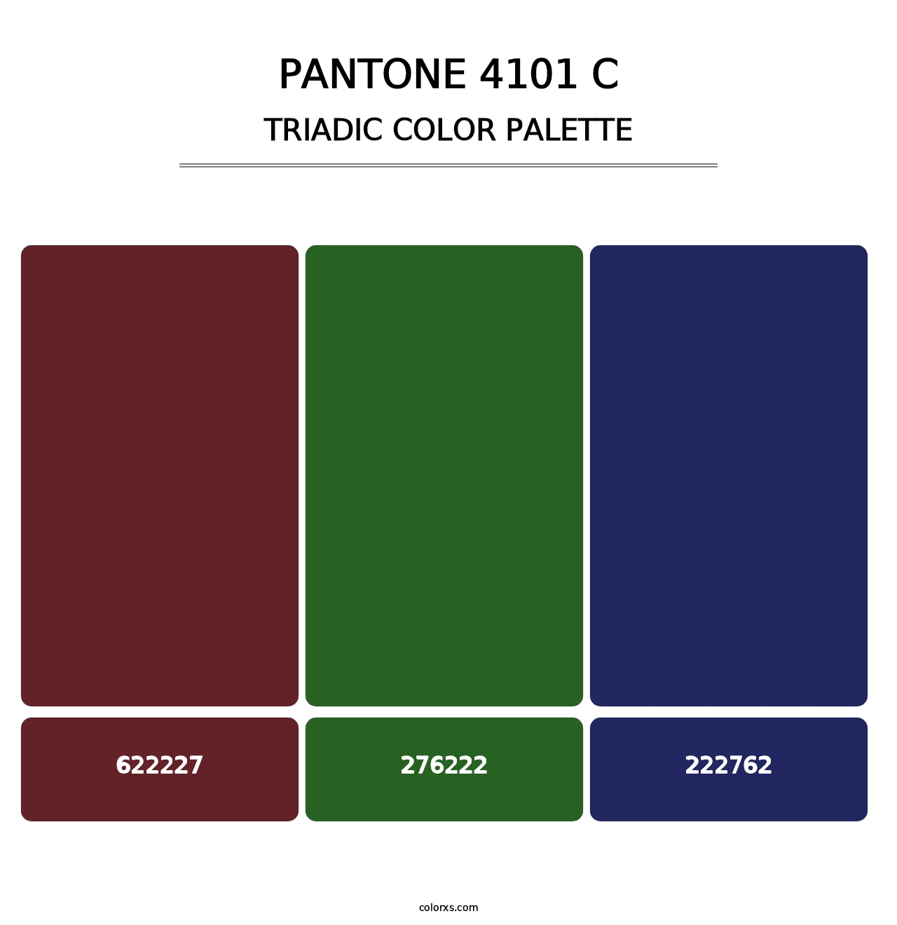 PANTONE 4101 C - Triadic Color Palette