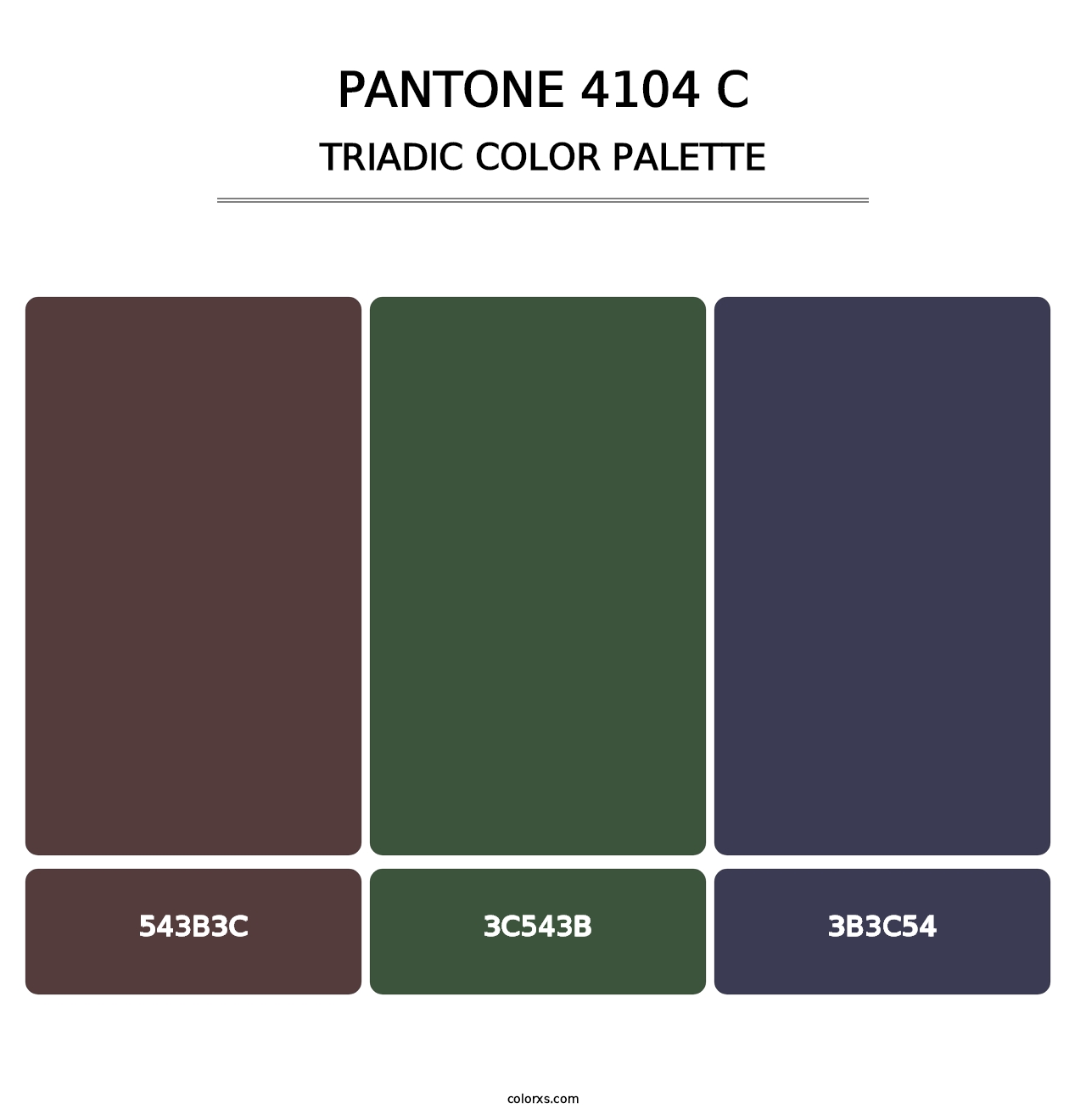 PANTONE 4104 C - Triadic Color Palette