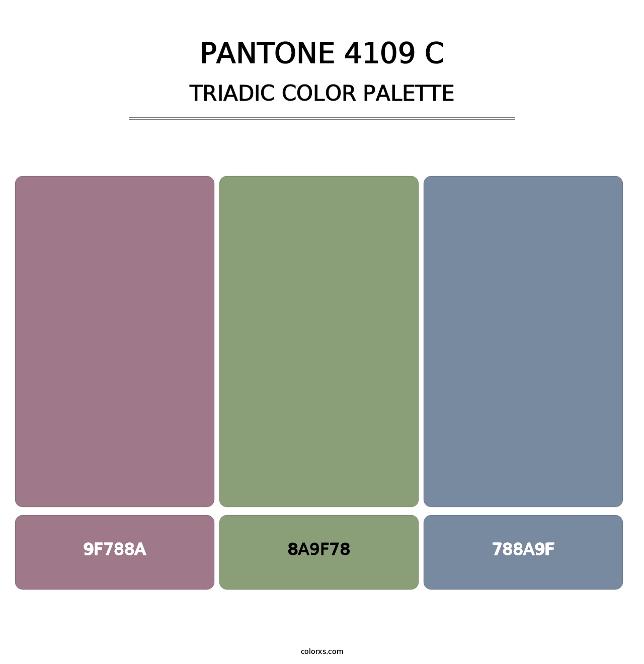 PANTONE 4109 C - Triadic Color Palette