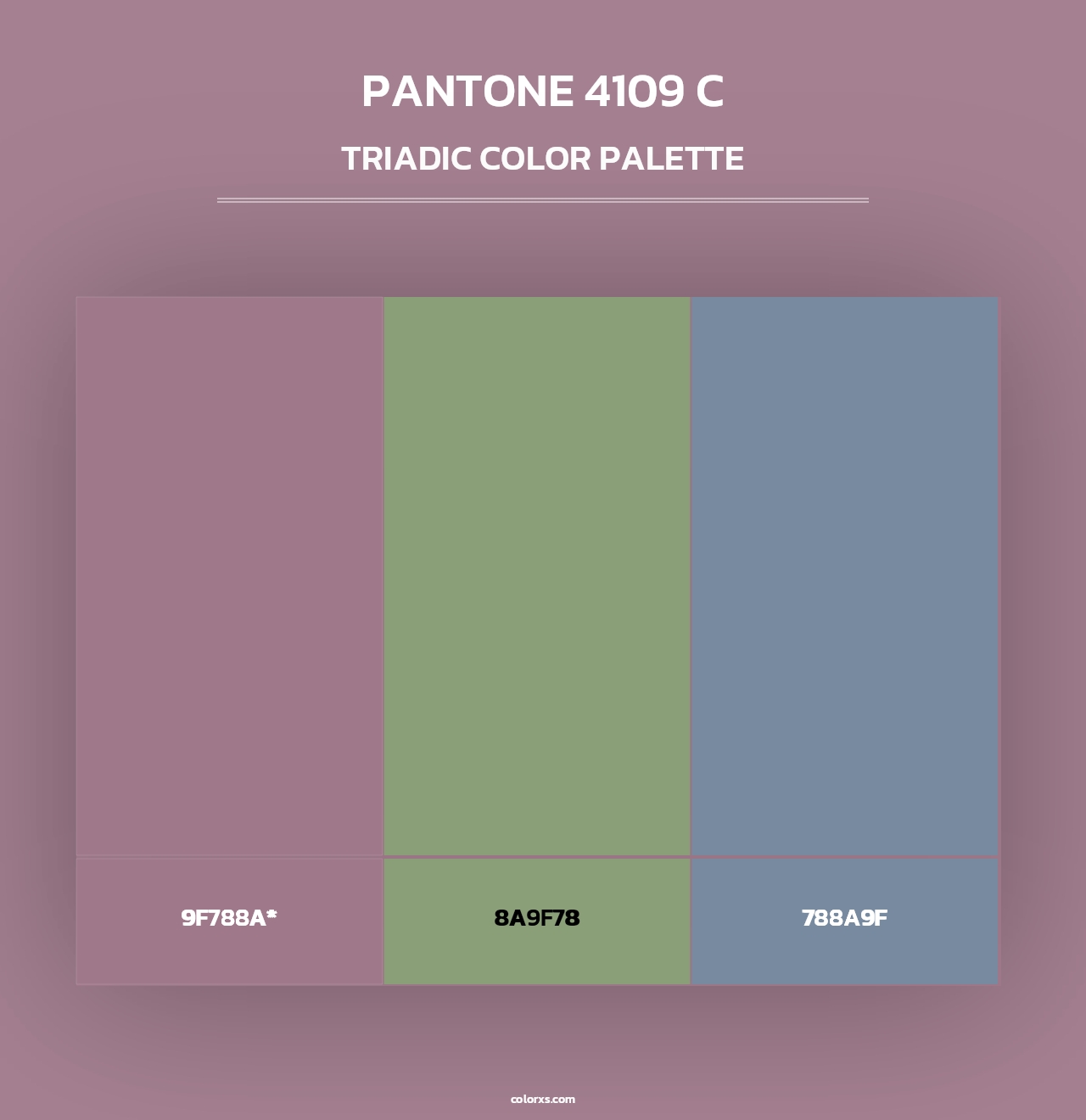 PANTONE 4109 C - Triadic Color Palette