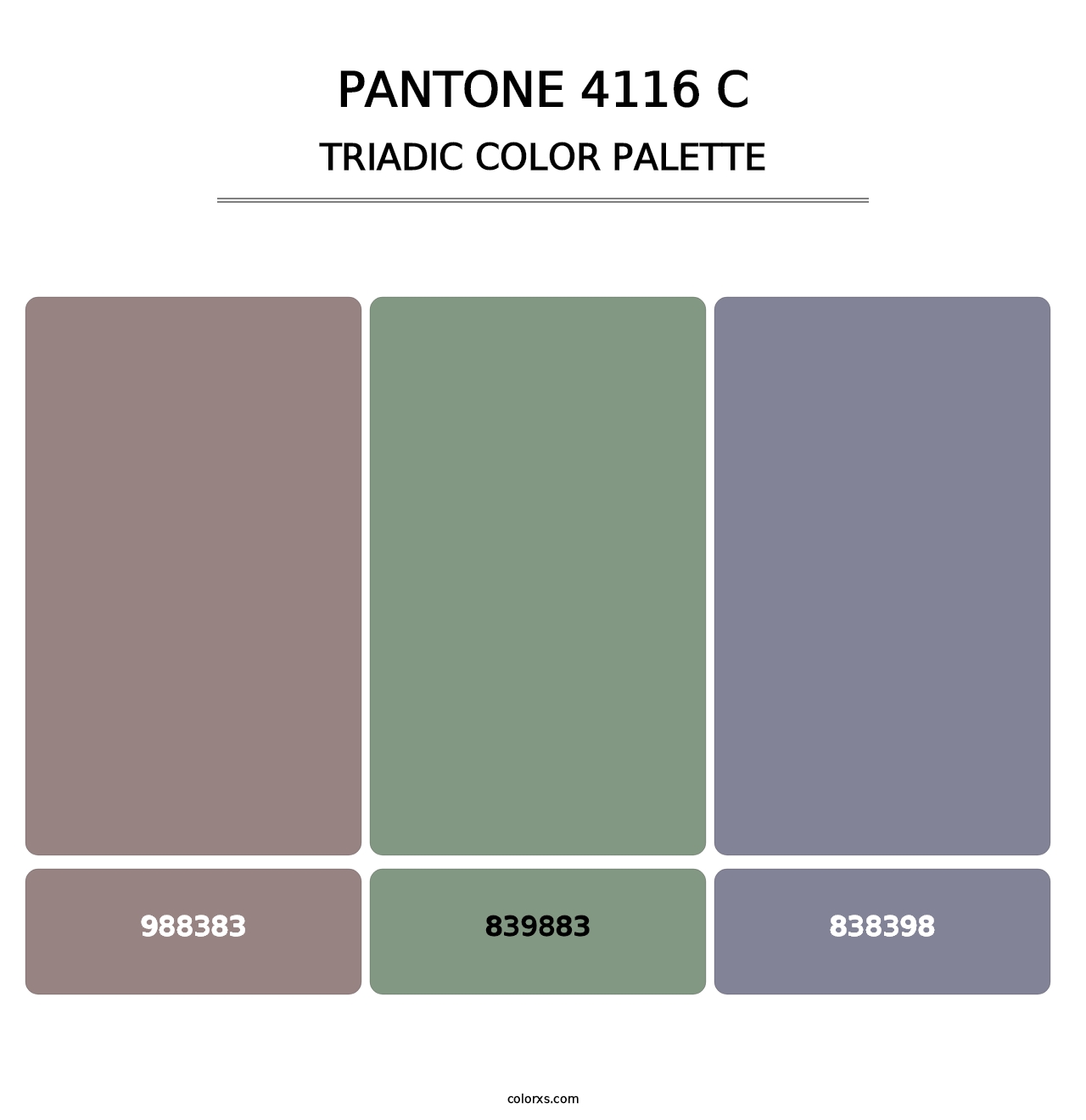 PANTONE 4116 C - Triadic Color Palette