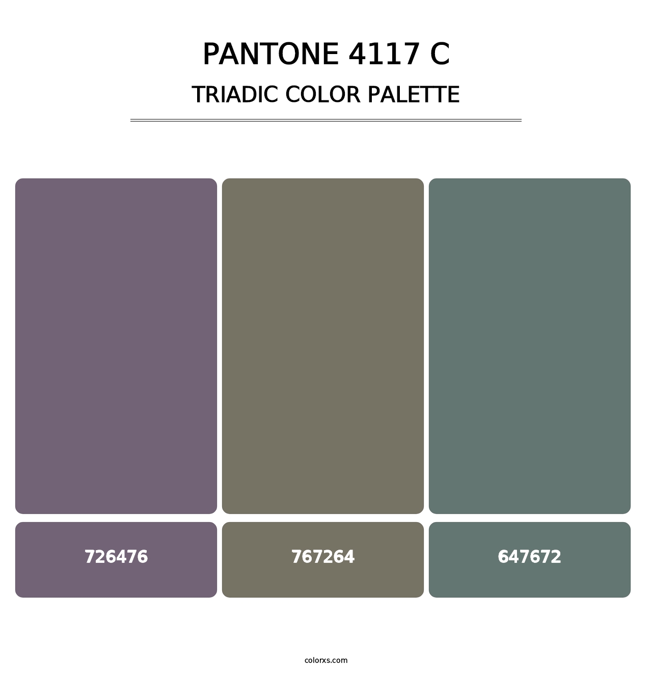 PANTONE 4117 C - Triadic Color Palette