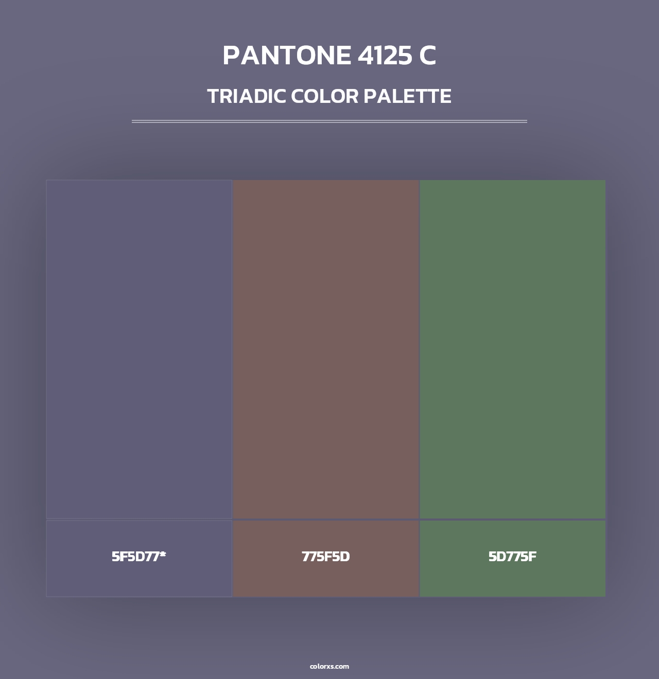 PANTONE 4125 C - Triadic Color Palette