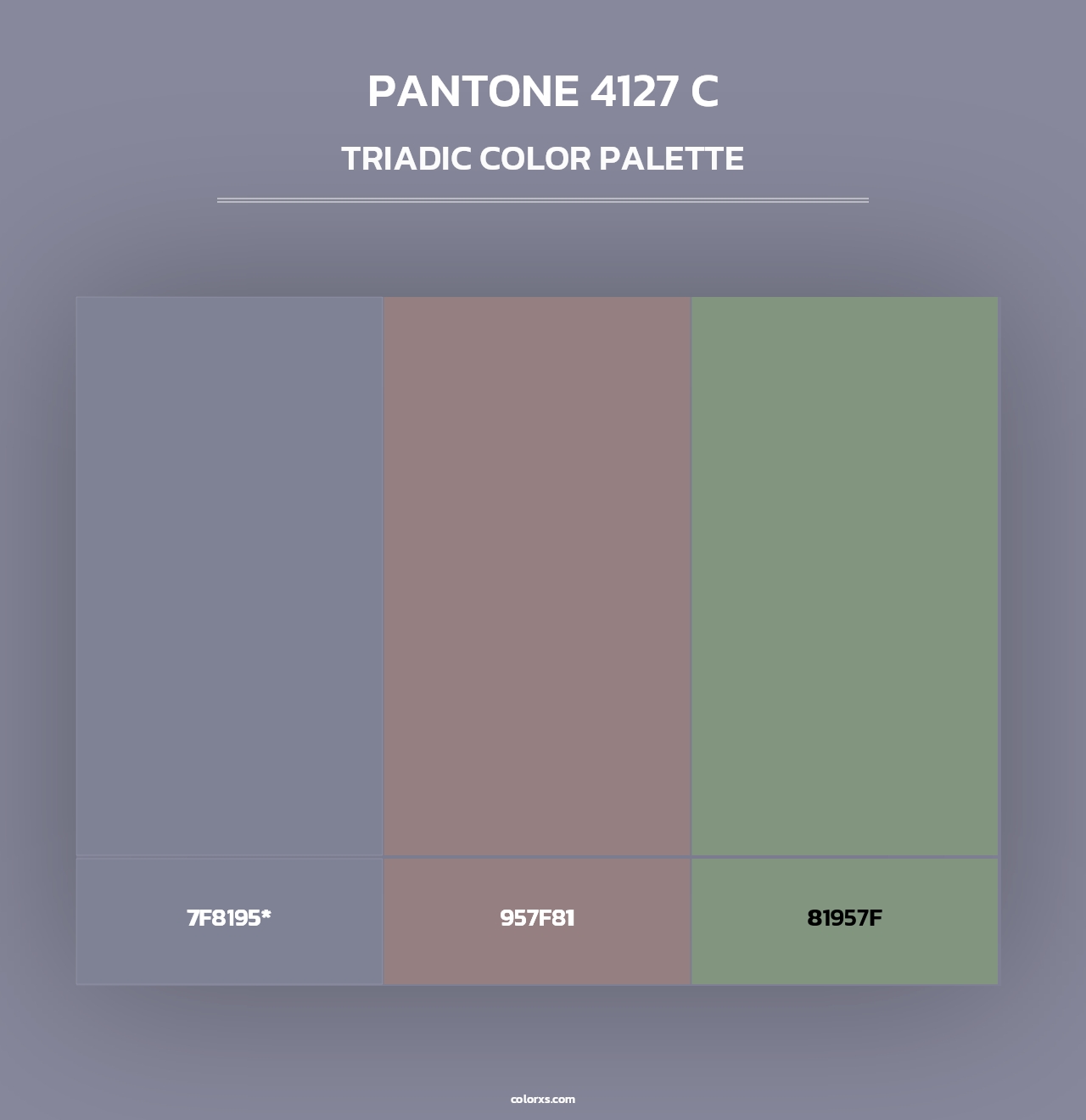 PANTONE 4127 C - Triadic Color Palette