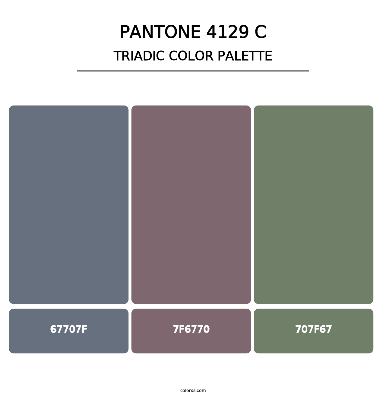 PANTONE 4129 C - Triadic Color Palette