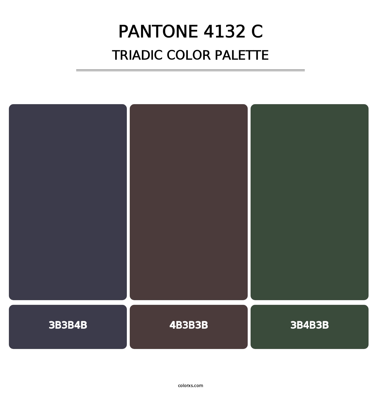 PANTONE 4132 C - Triadic Color Palette