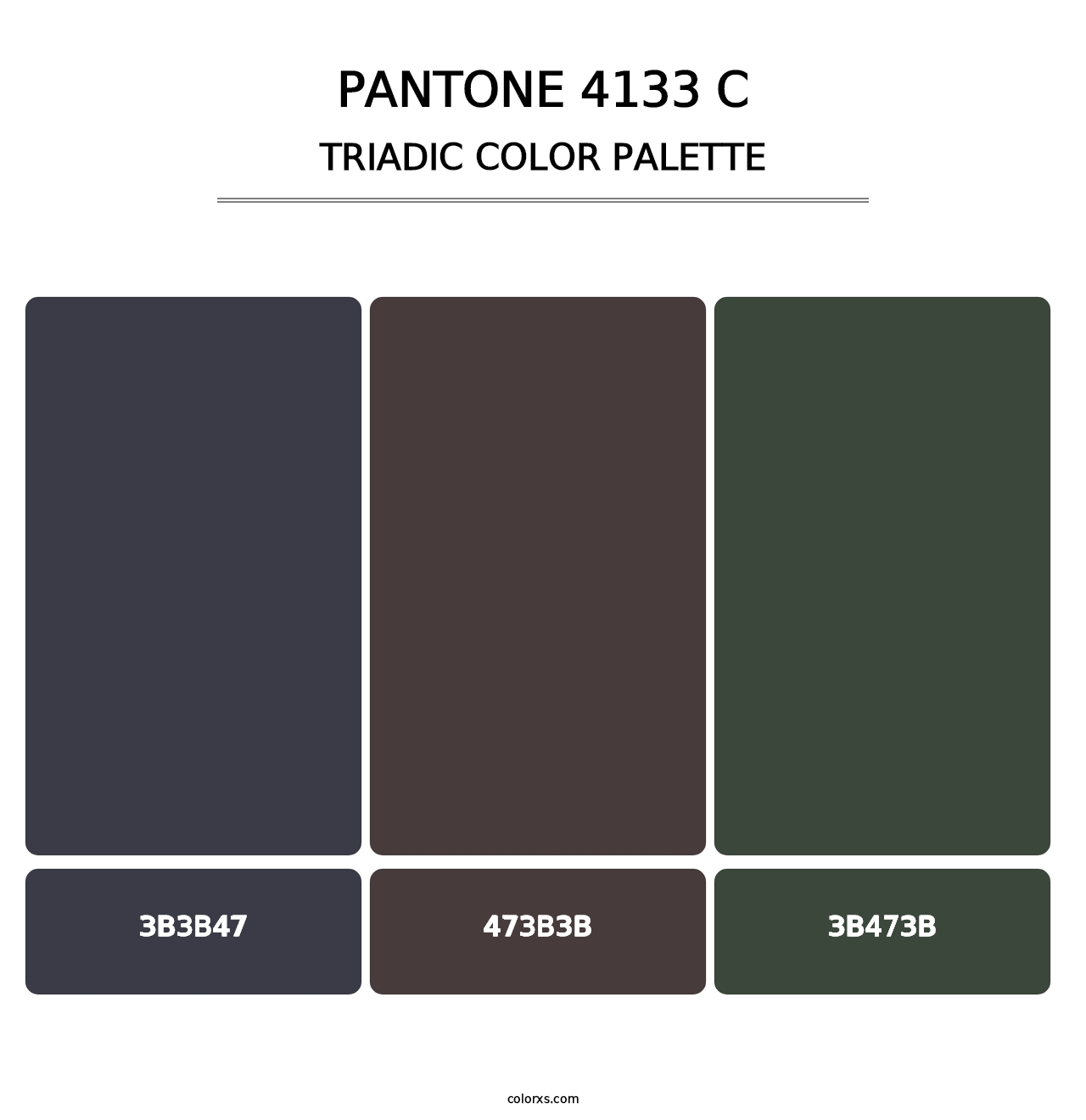 PANTONE 4133 C - Triadic Color Palette