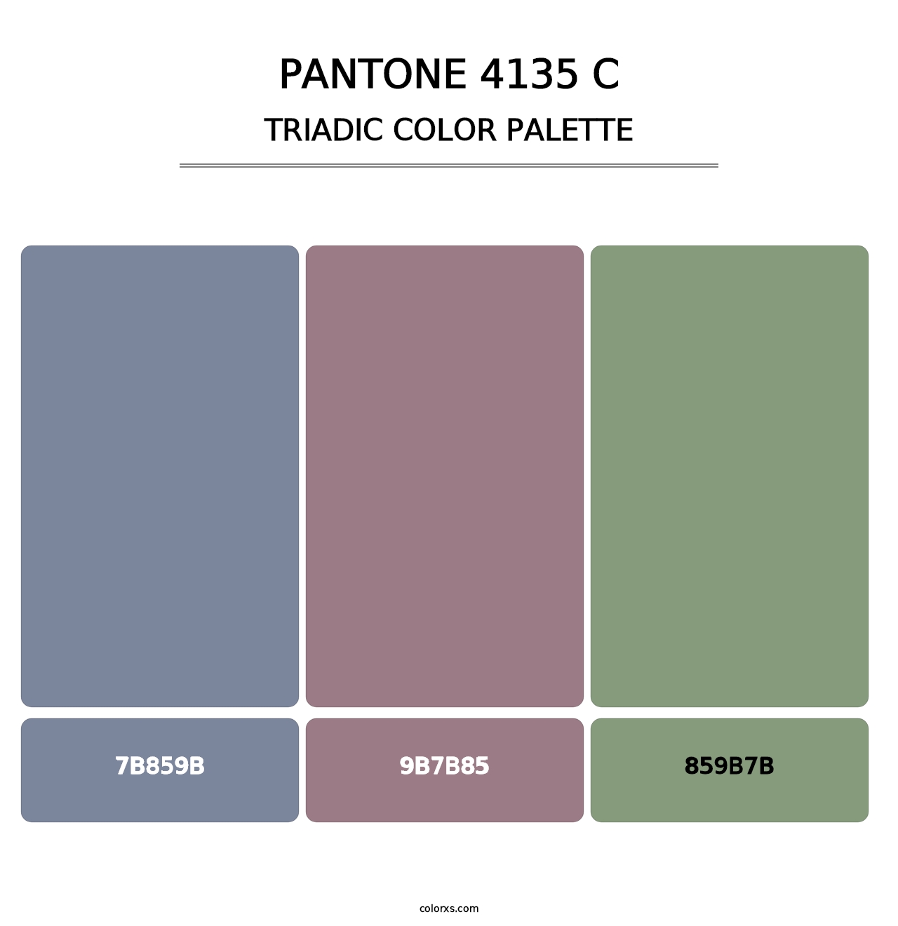 PANTONE 4135 C - Triadic Color Palette